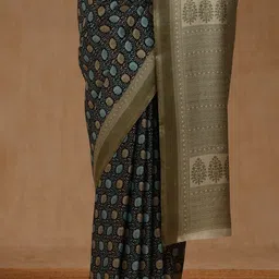 Soch Ethnic Motifs Woven Design Zari Saree with Blouse Piece image 2