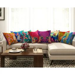 SEJ by Nisha Gupta Multicolor Cushion Covers - Set of 8-picture-12