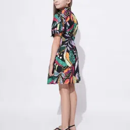 Vero Moda Girls Multicolor Cotton Printed Dress image 2