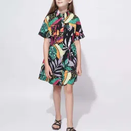 Vero Moda Girls Multicolor Cotton Printed Dress image 3