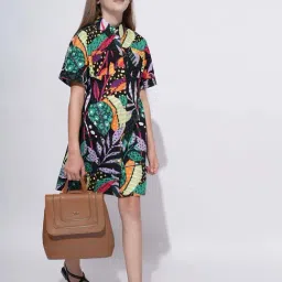 Vero Moda Girls Multicolor Cotton Printed Dress image 4
