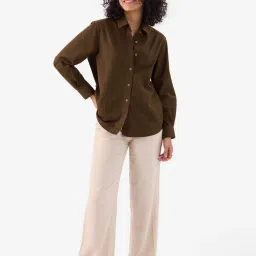 The Souled Store Brown Regular Fit Shirt image 3