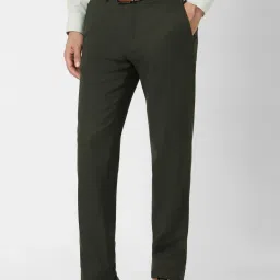 Van Heusen Green Slim Fit Trousers image 3