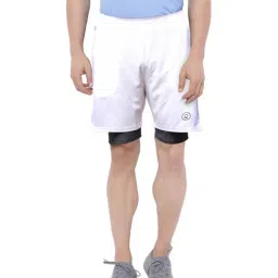 Chkokko White Regular Fit Sports Shorts-picture-11