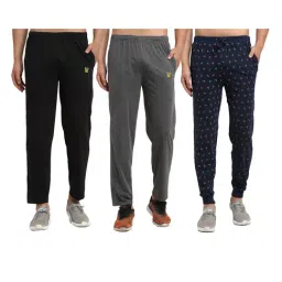 Vimal Jonney Multicolor Cotton Mid Rise Trackpants (Pack of 3)-picture-33