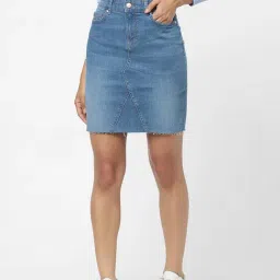 Only Blue Mini Denim Skirt-image-25
