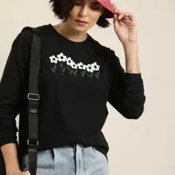 Dillinger Black Cotton Floral Print Oversize T-Shirt-picture-31