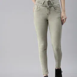 showoffff SHOWOFF Clean Look Olive Skinny Fit Denim Jeans-picture-48