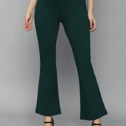 Allen Solly Teal Regular Fit Trousers-picture-19