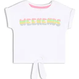 MINIKLUB Girls White Knit Printed Regular Fit Knit Top-image-39