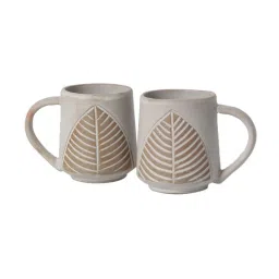 Unravel India Lotus Bageecha Multicolor Ceramic Coffee Mug - Set of 2 image 3