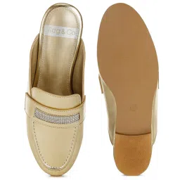 Rag & Co Women's Golden Mule Shoes image 3