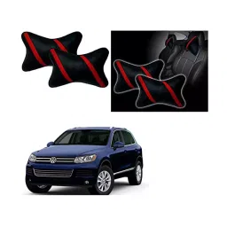 Auto Pearl Strip Red Car Neck Cushion/Neck Pillow Compatible with Volkswagen Touareg-picture-23