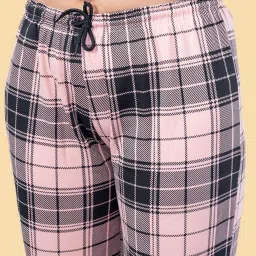 Kryptic Peach & Maroon Cotton Relaxed Fit Printed Lounge Pant - Pack of 2 image 3