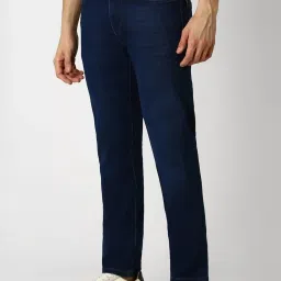 Van Heusen Denim Labs Navy Cotton Slim Fit Jeans image 3