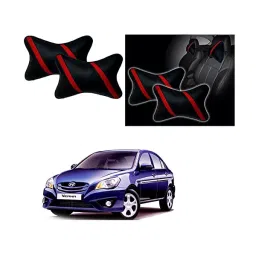 Auto Pearl Strip Red Car Neck Cushion/Neck Pillow Compatible with Verna-picture-29