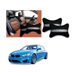 Auto Pearl Black Silver Strip Car Neck Cushion/Neck Pillow Compatible with BMW 325i-picture-33