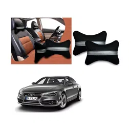 Auto Pearl Black Silver Strip Car Neck Cushion/Neck Pillow Compatible with Audi A7-picture-29