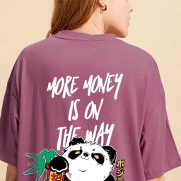 Bewakoof Purple Rich Flavours Graphic Print Oversized T-Shirt image 3