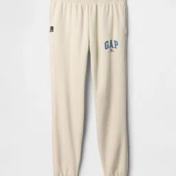 GAP Beige Regular Fit Solid Joggers image 3