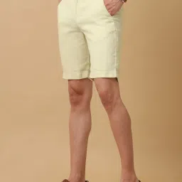 Linen Club Lime Green Contemporary Fit Shorts image 3