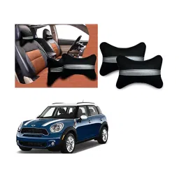 Auto Pearl Black Silver Strip Car Neck Cushion/Neck Pillow Compatible with MINI Countryman-picture-31