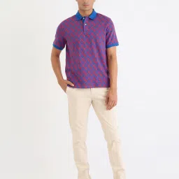 GANT Blue Regular fit Printed Polo T-Shirt image 3