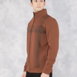 Crimsoune Club Brown Regular Fit Checks Sweatshirt image 3