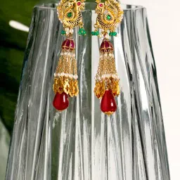 crash.club by CKC Intricately Crafted Sterling Silver Peacock Gemstone Eardrops-picture-23