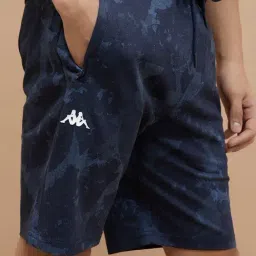Kappa Navy Cotton Regular Fit Printed Sports Shorts image 5
