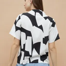 Ginger By Lifestyle White Regular Fit Printed Shirt image 2