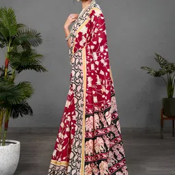 all about you Ethnic Motifs Printed Pure Cotton Saree image 4