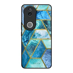 QRIOH Quirky Geometrical Marble Real Printed Vivo V50 5G Back Case-image-38