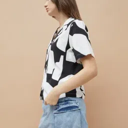 Ginger By Lifestyle White Regular Fit Printed Shirt image 3