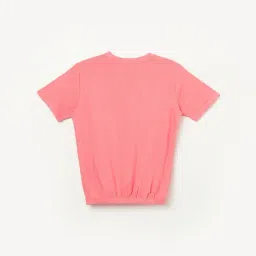 Fame Forever By Lifestyle Coral Cotton Regular Fit Printed T-Shirt image 2