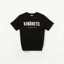 Fame Forever By Lifestyle Black Cotton Regular Fit Printed T-Shirt-image-69