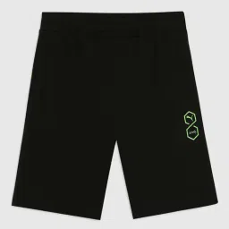 Puma Kids Black Cotton Printed Short-image-10