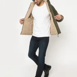 Duke Bottle Green Regular Fit Reversible Jacket image 5