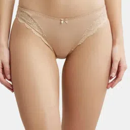 Jockey 1813 Women's Medium Coverage Soft Touch Microfiber Nylon Mid Waist Lace Styled Bikini-picture-22