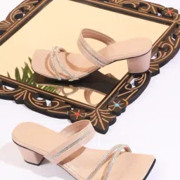 The White Pole Women's Nude Casual Sandals-picture-43