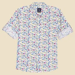 Allen Solly Junior Boys Slim Fit Spread Collar Floral Printed Cotton Casual Shirt-picture-31