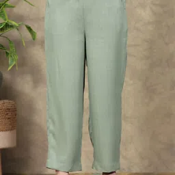 Aramya Women Solid Straight Ethnic Palazzos-image-20