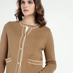 GANT Women Solid Casual Cardigan image 5