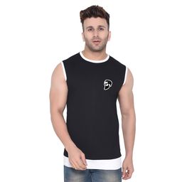 BEYOU FASHION Men Solid Sleeveless Round Neck Casual T-shirt-picture-45