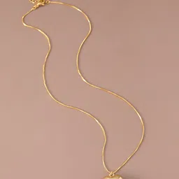 Jewels Galaxy Gold-Plated Stainless Steel Heart Shaped Pendant With Chain image 4