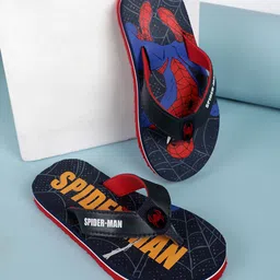 Kidsville Marvel Avengers Featuring Spiderman Detailed Flip Flops - Navy Blue-picture-15