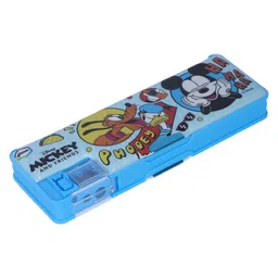 Gluman Magnetic Pencil Box With Mickey Mouse Print - Blue-picture-23