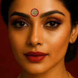 Comet Busters Round Designer Handcrafted Bindi With Metal Motifs- 7 Pcs image 5