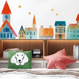 INDIAN ROYALS Blue & RedPrinted Self-Adhesive & Durable Wall Sticker image 4