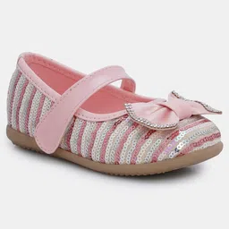 Mine Sole Sequin & Bow Detailed Ballerinas - Pink image 3